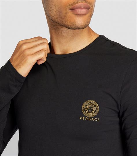 versace t shirt white|versace long sleeve shirt.